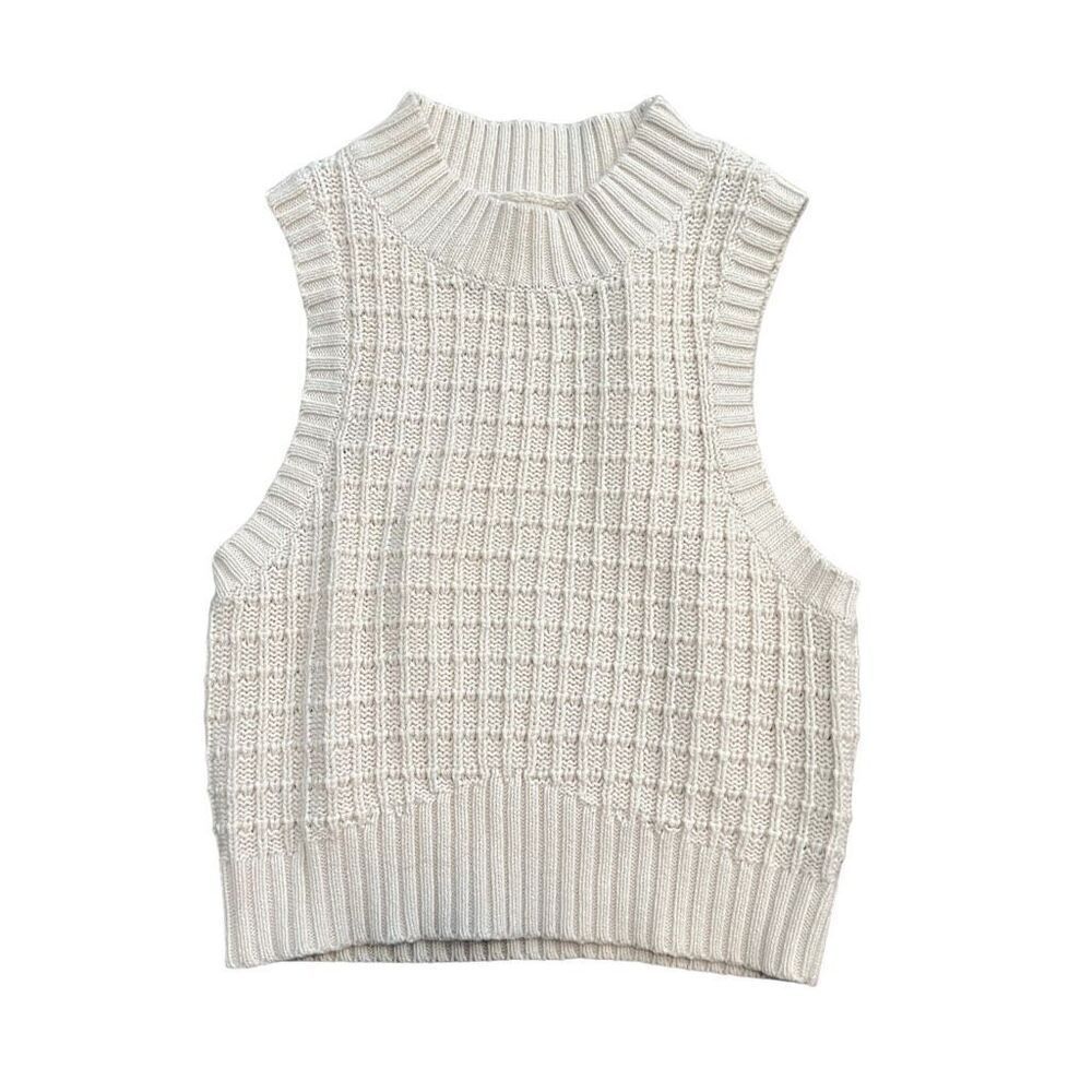 LA HEARTS Cream Knitted Vest Size S